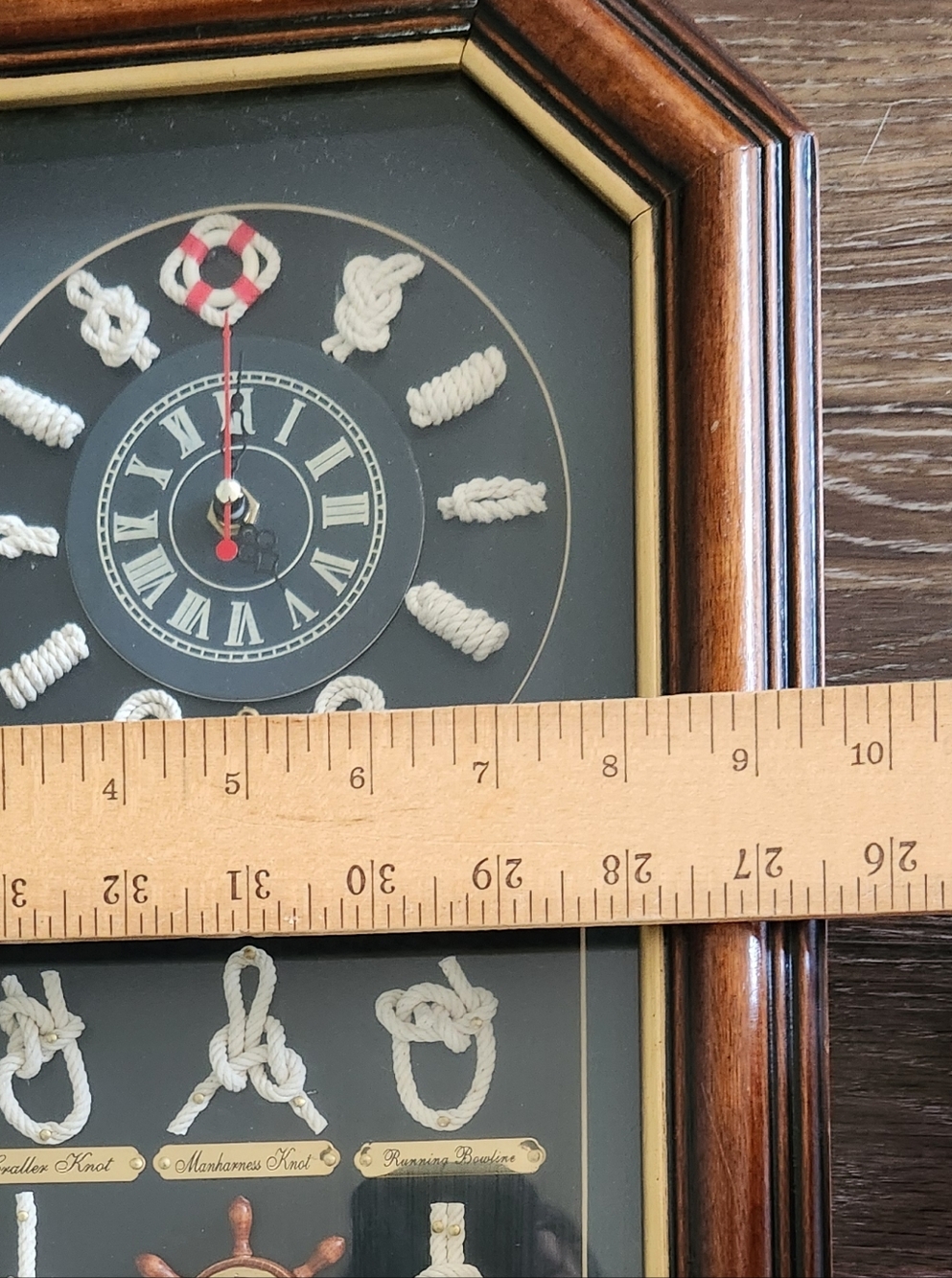 Knotboard Clock Nautical Rope Knot Wall Art Vintage Style Sailing Navy Sailor - Picture 12 of 13